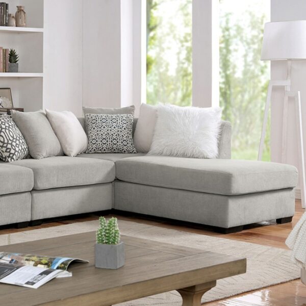 LEANDRA SECTIONAL  CM6258LG By Furniture of America. 9