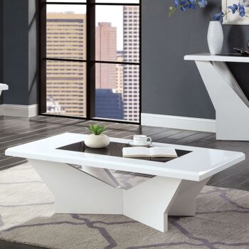 DUBENDORF COFFEE TABLE CM4183WH-C By Furniture of America .