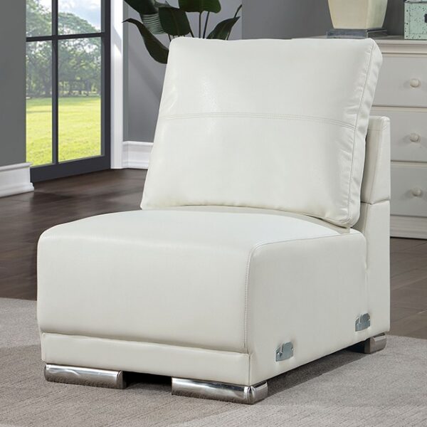 ALTHEA ARMLESS CHAIR CM6410WH-AC By Furniture of America. 4