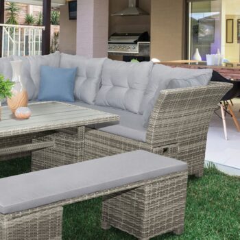 MALIA 5 PC. SECTIONAL SET W/ BENCH GM-1002-5PK  By Furniture of America. 7
