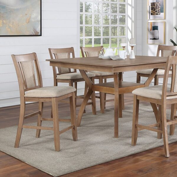 UPMINSTER COUNTER HT. TABLE  CM3984NT-PT By Furniture of America. 7