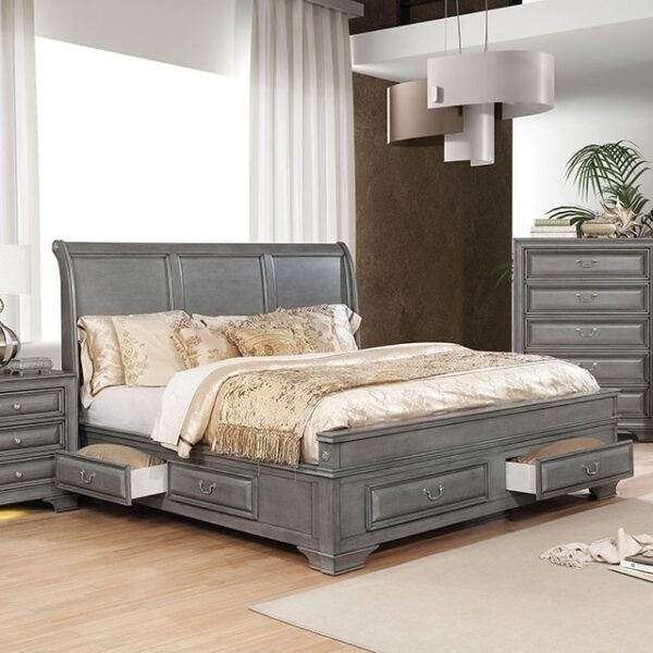 Gray Brandt Bed CM7302GY By Furniture of America 5