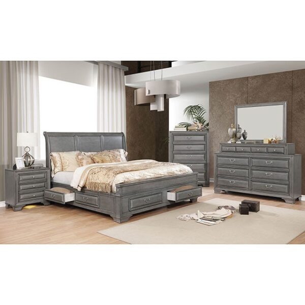 Gray Brandt Bed CM7302GY By Furniture of America 6