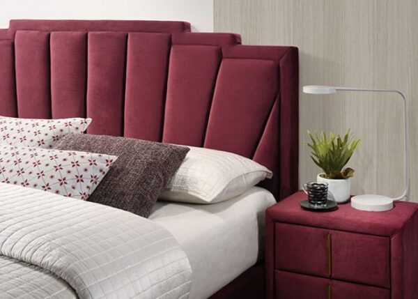 Red/Gold Florizel Bed CM7411RD BY Furniture of America 7