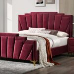 Red/Gold Florizel Bed CM7411RD BY Furniture of America 11