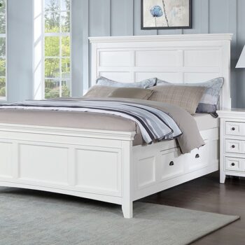 White Castile Bed CM7413WH BY Furniture of America