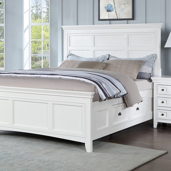 White Castile Bed CM7413WH BY Furniture of America 6