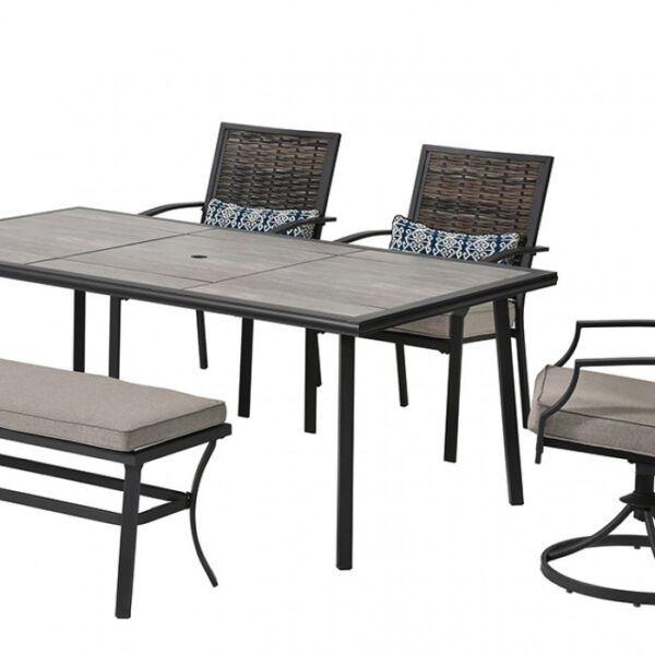 Black/Gray SINTRA PATIO DINING TABLE GM-2008 BY Furniture of America 7
