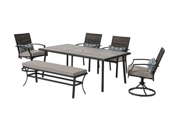 Black/Gray SINTRA PATIO DINING TABLE GM-2008 BY Furniture of America 9