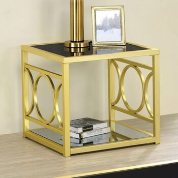 RYLEE END TABLE CM4166GL-E By Furniture of America.