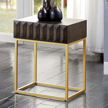 AUGSBURG SIDE TABLE CM4545WN-ST By Furniture of America . 4
