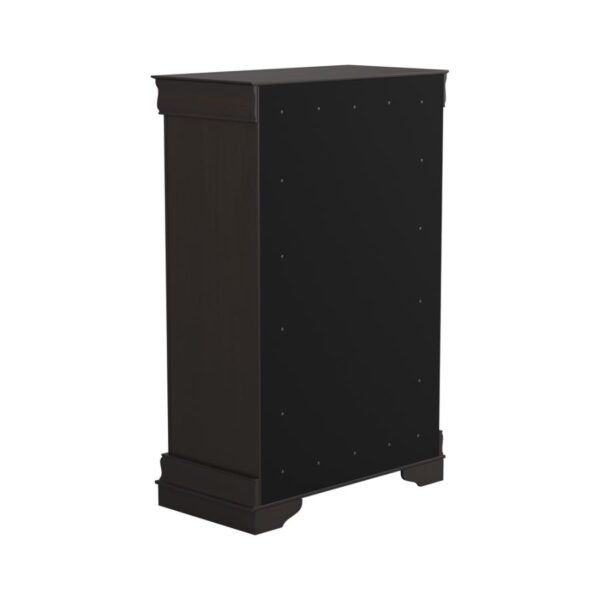 Louis Philippe 5-drawer Chest with Silver Bails Cappuccino 202415 by Coaster Furniture. 14