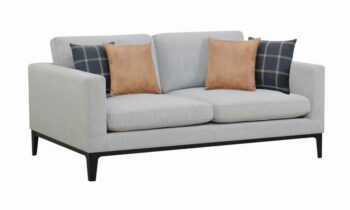 Apperson Cushioned Back Sofa Light Grey 508681 by Coaster Furniture