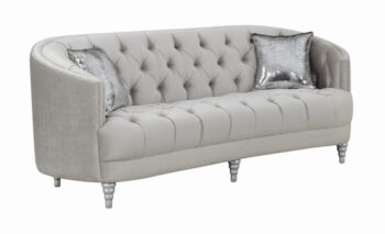 Avonlea Sloped Arm Tufted Sofa Grey 508461 by Coaster Furniture