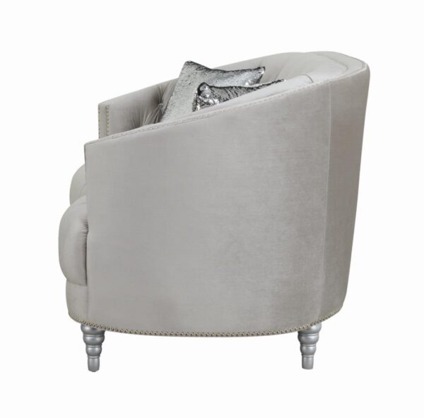 Avonlea Sloped Arm Tufted Sofa Grey 508461 by Coaster Furniture 13