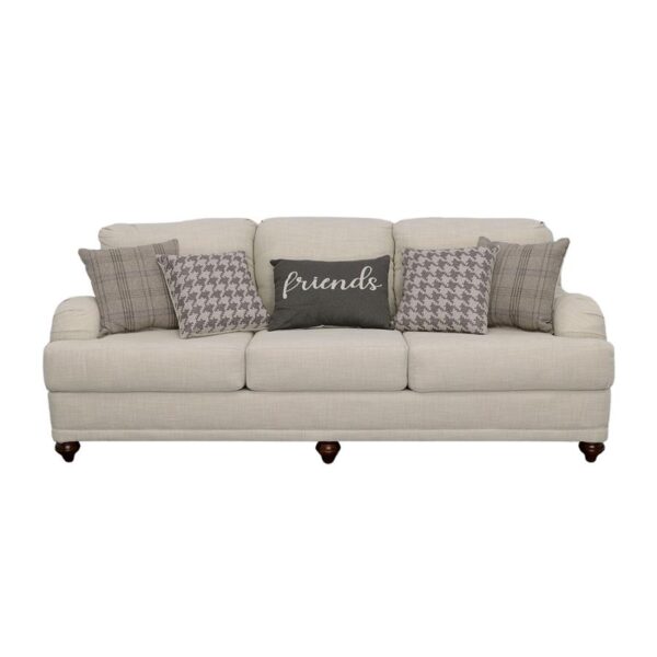 Glenn Cushion Back Sofa Light Grey 511094 by Coaster Furniture. 11