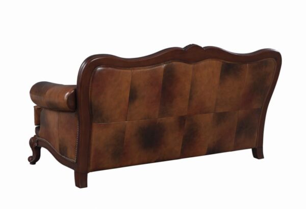 Victoria Rolled Arm Sofa Tri-tone and Brown 500681 by Coaster Furniture 7