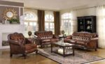 Victoria Rolled Arm Sofa Tri-tone and Brown 500681 by Coaster Furniture 11