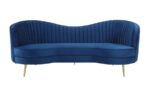 Sophia Upholstered Camel Back Sofa Blue 506861 by Coaster Furniture. 18