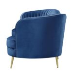 Sophia Upholstered Camel Back Sofa Blue 506861 by Coaster Furniture. 20