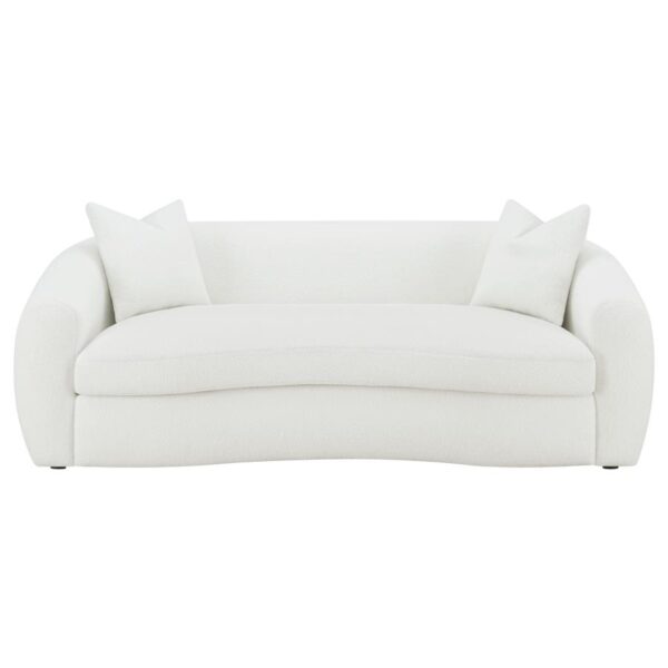 Isabella Upholstered Tight Back Sofa White 509871 by Coaster Furniture 12