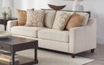 Christine upholstered cushion back sofa beige 552061 by coaster furniture. 9