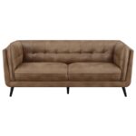 Thatcher upholstered button tufted sofa brown 509421 by coaster furniture 22