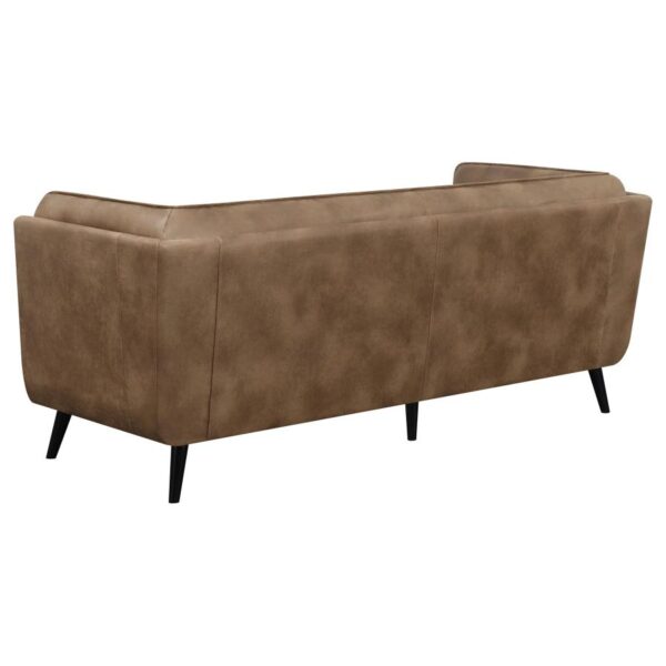 Thatcher upholstered button tufted sofa brown 509421 by coaster furniture 15