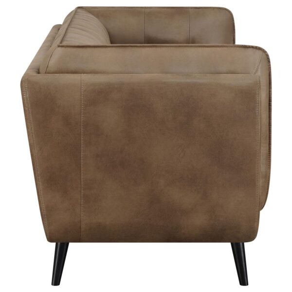Thatcher upholstered button tufted sofa brown 509421 by coaster furniture 17