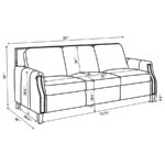 Leaton upholstered recessed arms sofa brown sugar 509441 by coaster furniture 32