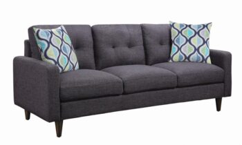 Watsonville tufted back sofa grey 552001 by coaster furniture