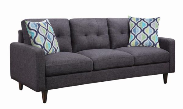 Watsonville Tufted Back Sofa Grey 552001 By Coaster Furniture | Mobilia Cleopatra Watsonville tufted back sofa grey 552001 by coaster furniture