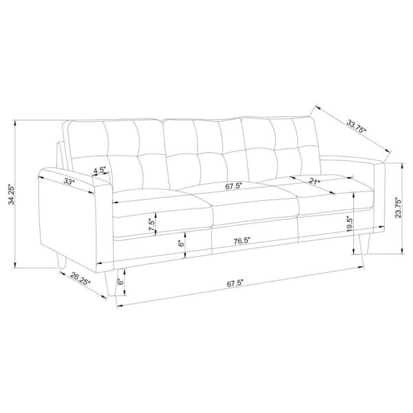 Watsonville tufted back sofa grey 552001 by coaster furniture 17