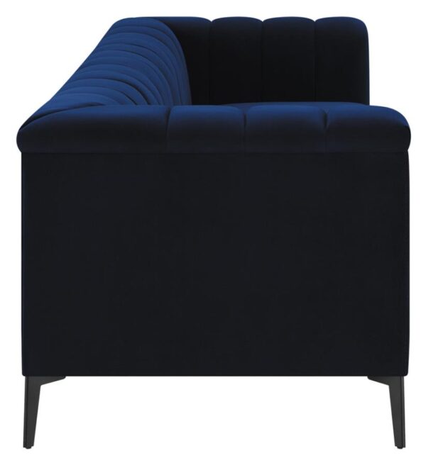 Chalet tuxedo arm sofa blue 509211 by coaster furniture 14