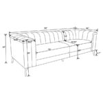Chalet tuxedo arm sofa blue 509211 by coaster furniture 23