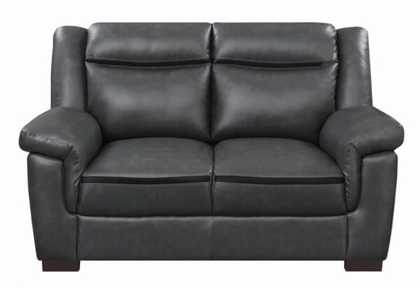 Arabella Pillow Top Upholstered Loveseat Gray 506592 by Coaster Furniture 9