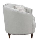Avonlea Sloped Arm Upholstered Loveseat Trim Gray 505642 by Coaster Furniture 19