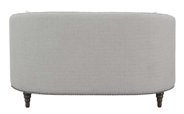 Avonlea Sloped Arm Upholstered Loveseat Trim Gray 505642 by Coaster Furniture 13