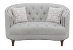 Avonlea Sloped Arm Upholstered Loveseat Trim Gray 505642 by Coaster Furniture 21