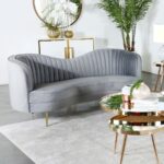Sophia Upholstered Loveseat with Camel Back Gray and Gold 506865 by Coaster Furniture Luxury Loveseats Mobilia Cleopatra 21 Sophia Upholstered Loveseat with Camel Back Gray and Gold 506865 by Coaster Furniture 21