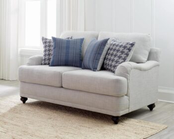 Glenn Recessed Arms Loveseat Light Grey 511092 by Coaster Furniture