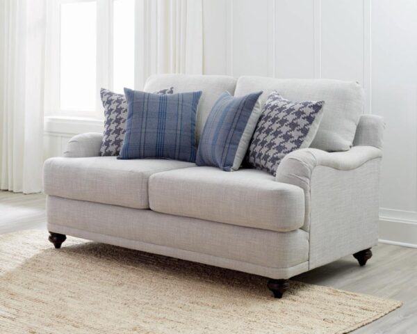 Glenn Recessed Arms Loveseat Light Grey 511092 by Coaster Furniture 10
