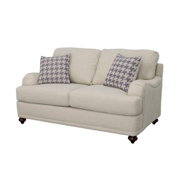 Glenn Recessed Arms Loveseat Light Grey 511092 by Coaster Furniture 13