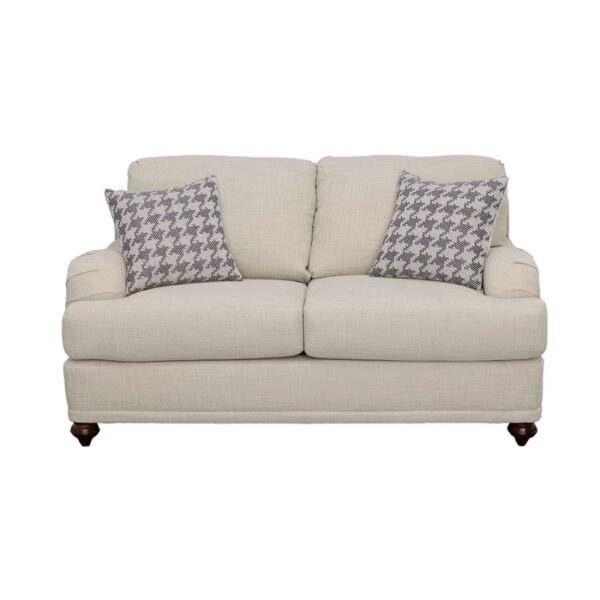Glenn Recessed Arms Loveseat Light Grey 511092 by Coaster Furniture 14