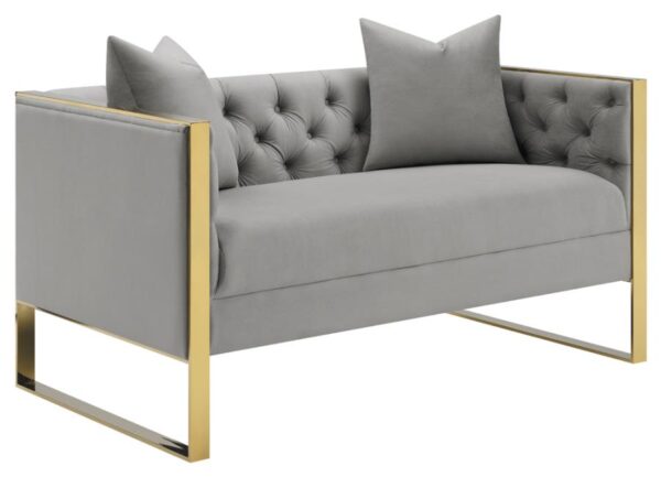 Eastbrook Tufted Back Loveseat Gray 509112 by Coaster Furniture 8