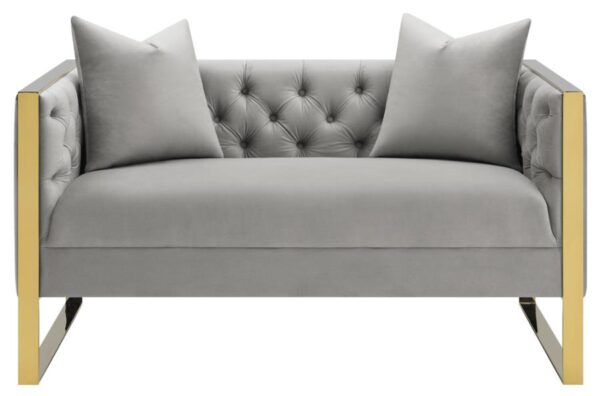 Eastbrook Tufted Back Loveseat Gray 509112 by Coaster Furniture 11