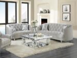 Avonlea Sloped Arm Tufted Loveseat Gray 508462 by Coaster Furniture Luxury Loveseats Mobilia Cleopatra 16 Avonlea Sloped Arm Tufted Loveseat Gray 508462 by Coaster Furniture 16