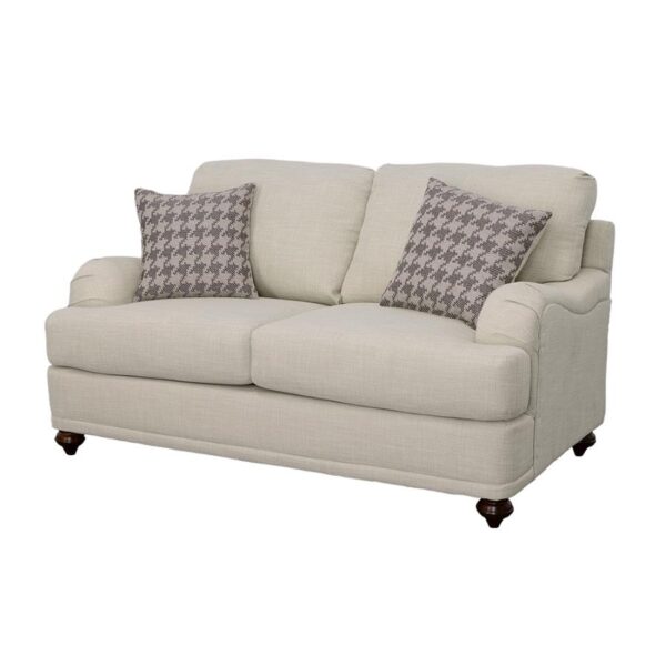 Glenn Cushion Back Loveseat Light Grey 511095 by Coaster Furniture 12