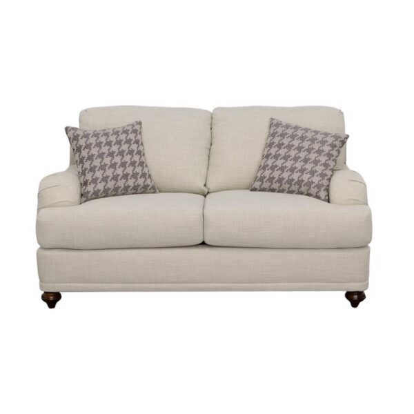 Glenn Cushion Back Loveseat Light Grey 511095 by Coaster Furniture 13