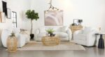 Isabella Upholstered Tight Back Loveseat White 509872 by Coaster Furniture 29